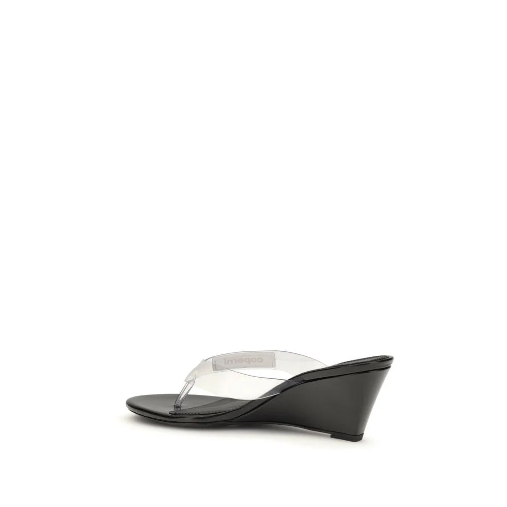Coperni Black Pvc Flip-Flop Sandals - EU39/US9