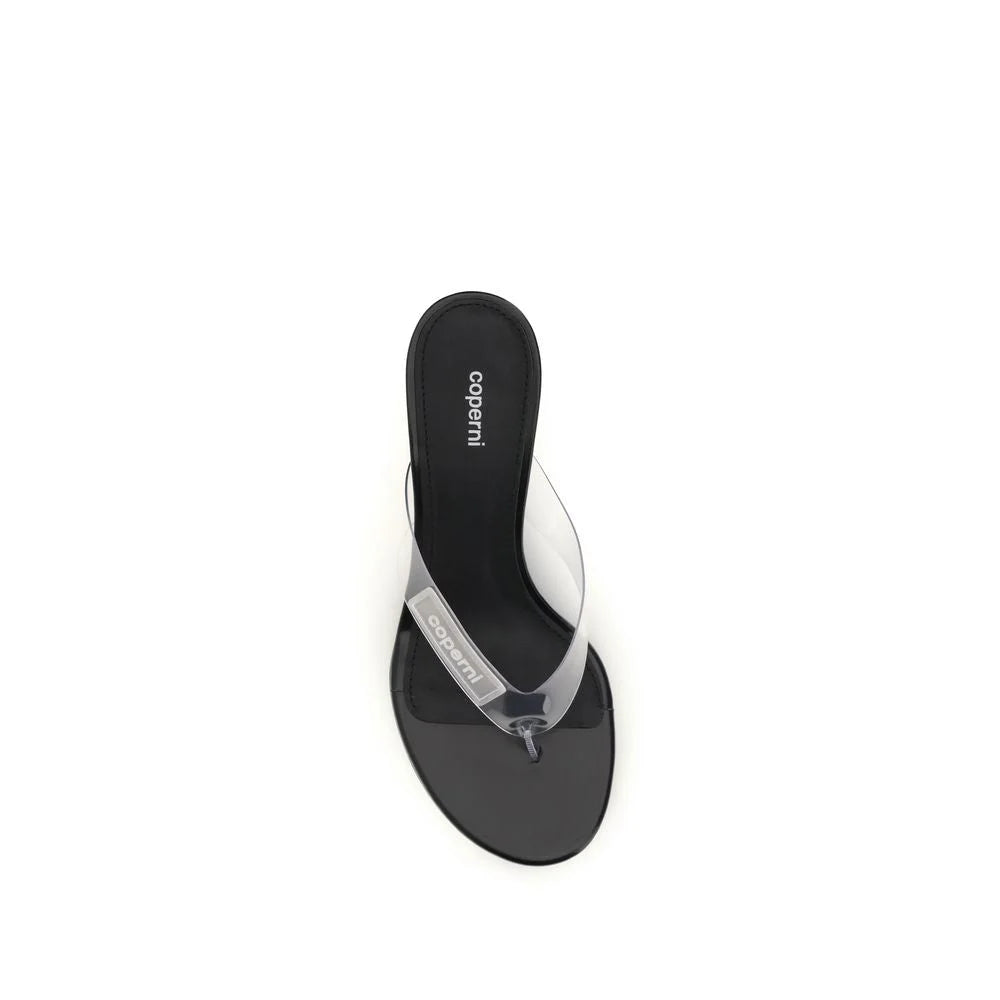 Coperni Black Pvc Flip-Flop Sandals - EU39/US9