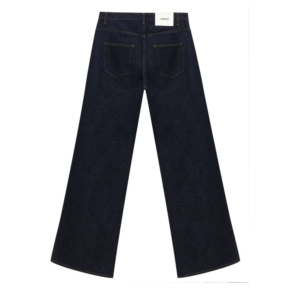 Coperni Blue Cotton High-Waisted Jean - Jeans