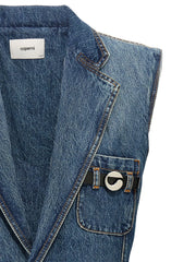 Coperni Blue Cotton Sleeveless Jacket - S