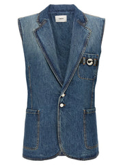 Coperni Blue Cotton Sleeveless Jacket - S