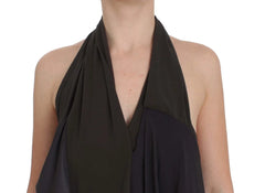 CORA GROPPO Gray Blue Stretch Blouse Top - IT40|S - Blouses