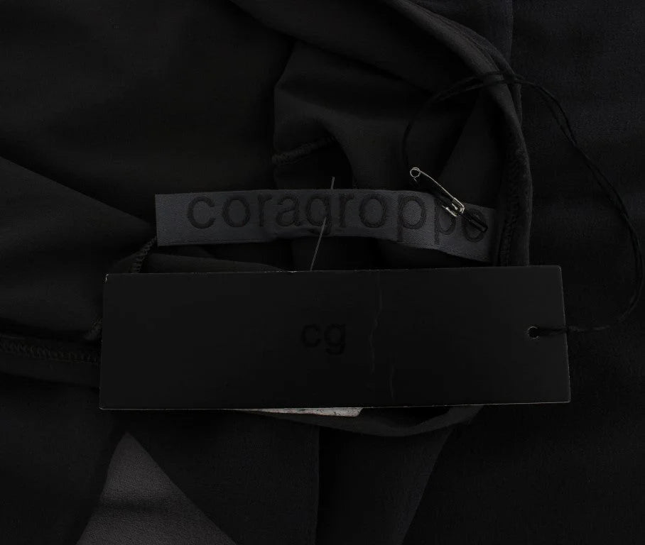 CORA GROPPO Gray Blue Stretch Blouse Top - IT40|S - Blouses