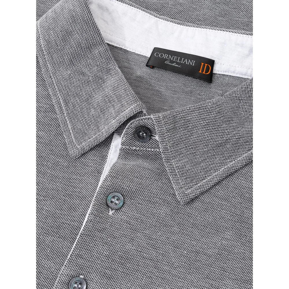 Corneliani Gray Cotton Polo Shirt - IT50 | L - Polos