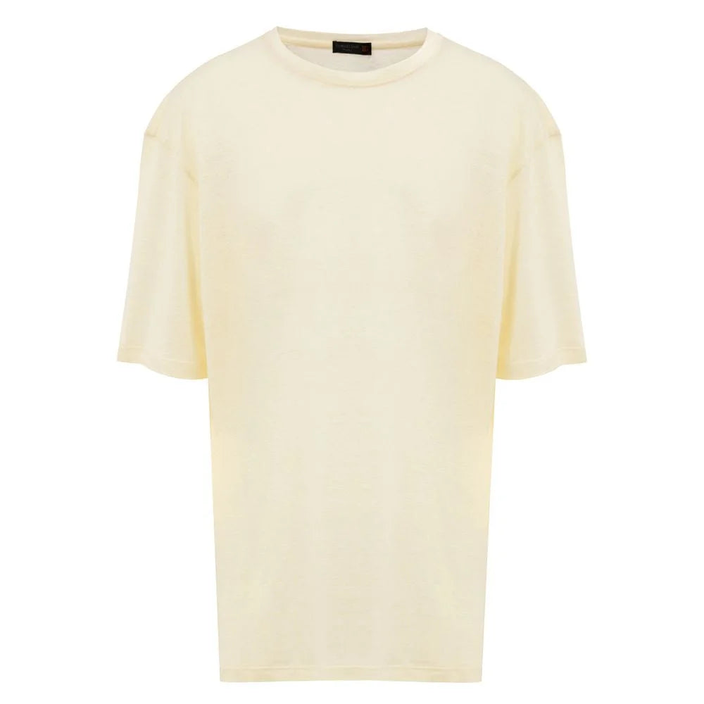 Corneliani Yellow Linen T-Shirt - 62 - T-Shirts