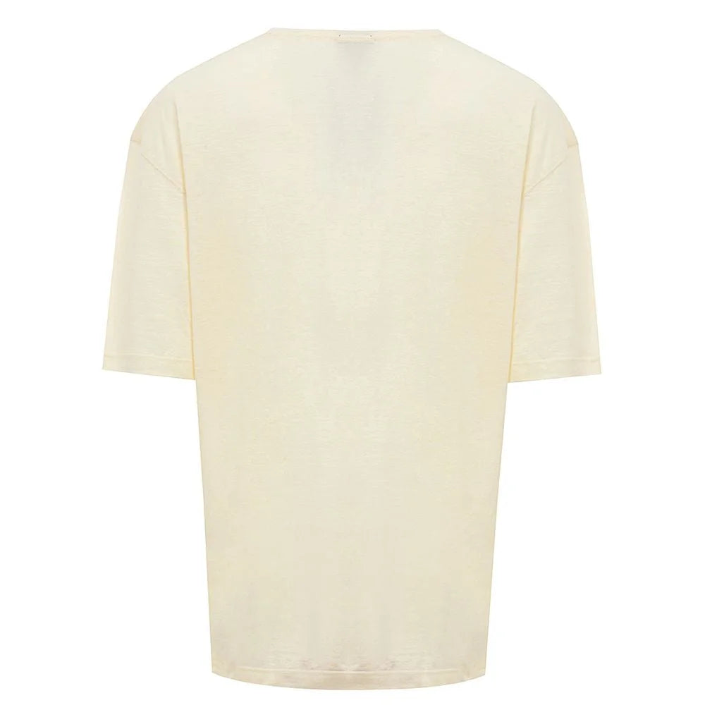 Corneliani Yellow Linen T-Shirt - 62 - T-Shirts