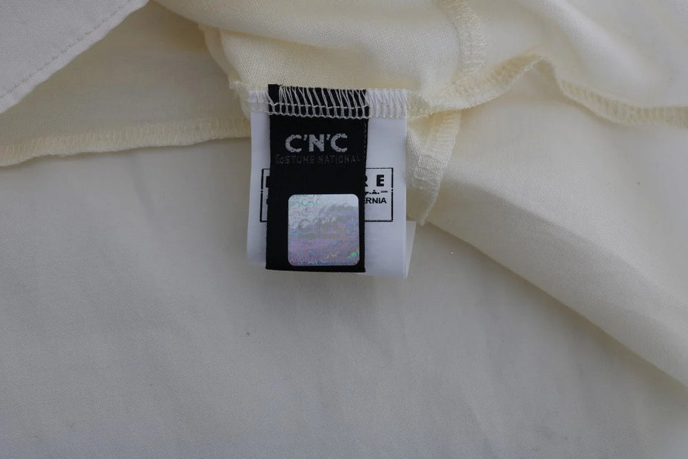 Costume National Beige Asymmetric Top Blouse - XXS - Tank Tops