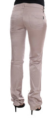 Costume National Beige Cotton Slim Fit Jeans - Jeans