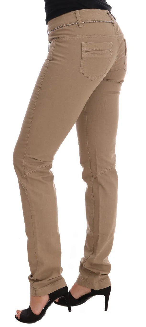 Costume National Beige Cotton Stretch Slim Fit Jeans - W26 - Jeans