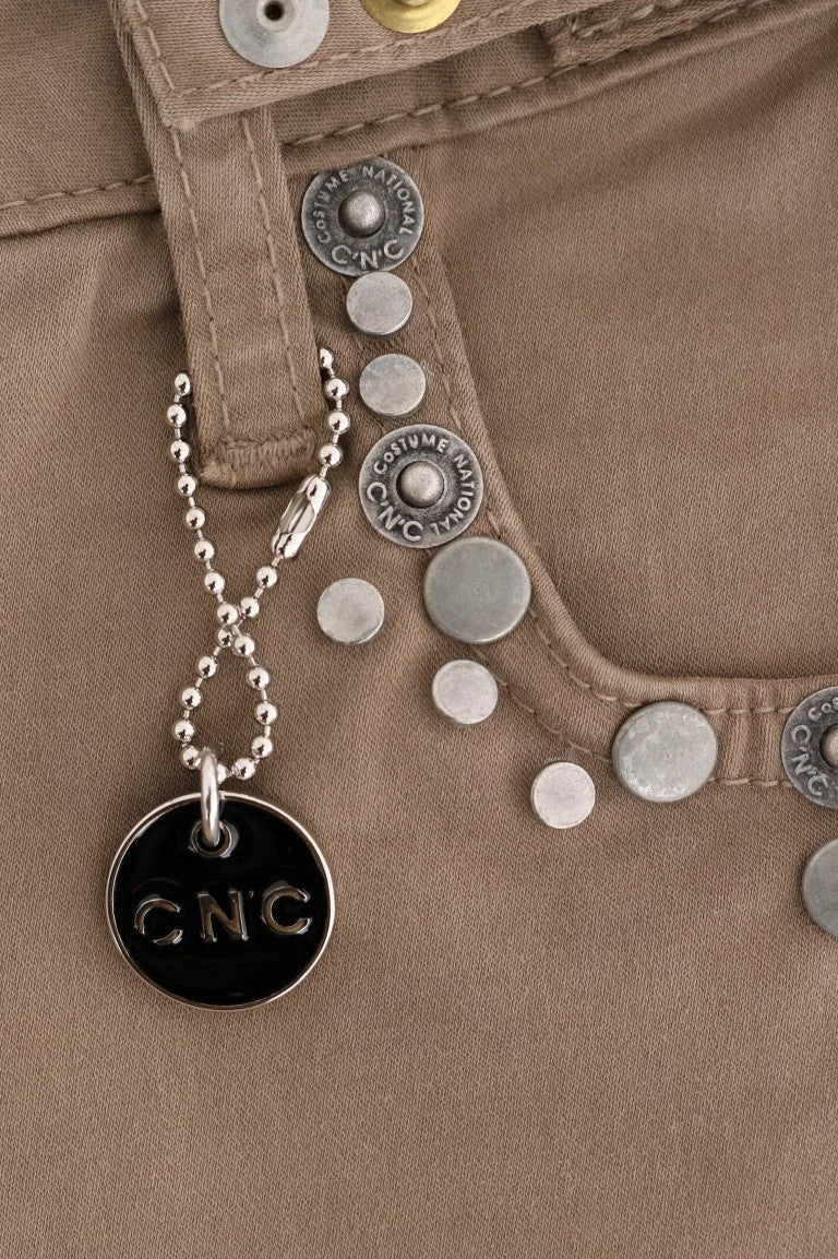 Costume National Beige Cotton Stretch Slim Fit Jeans - W26 - Jeans