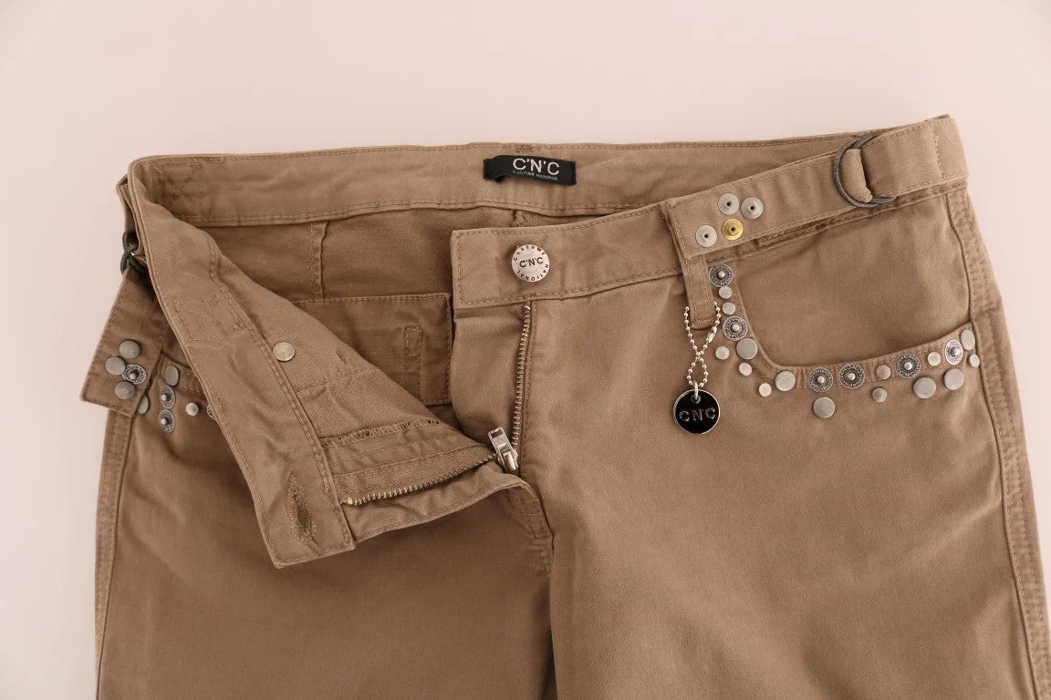 Costume National Beige Cotton Stretch Slim Fit Jeans - W26 - Jeans