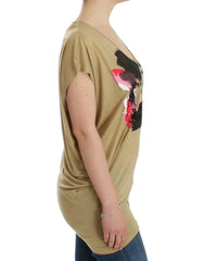 Costume National Beige motive print t-shirt - S - T-Shirts
