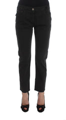 Costume National Black Cotton Capri Cropped Denim Jeans - W28 - Jeans