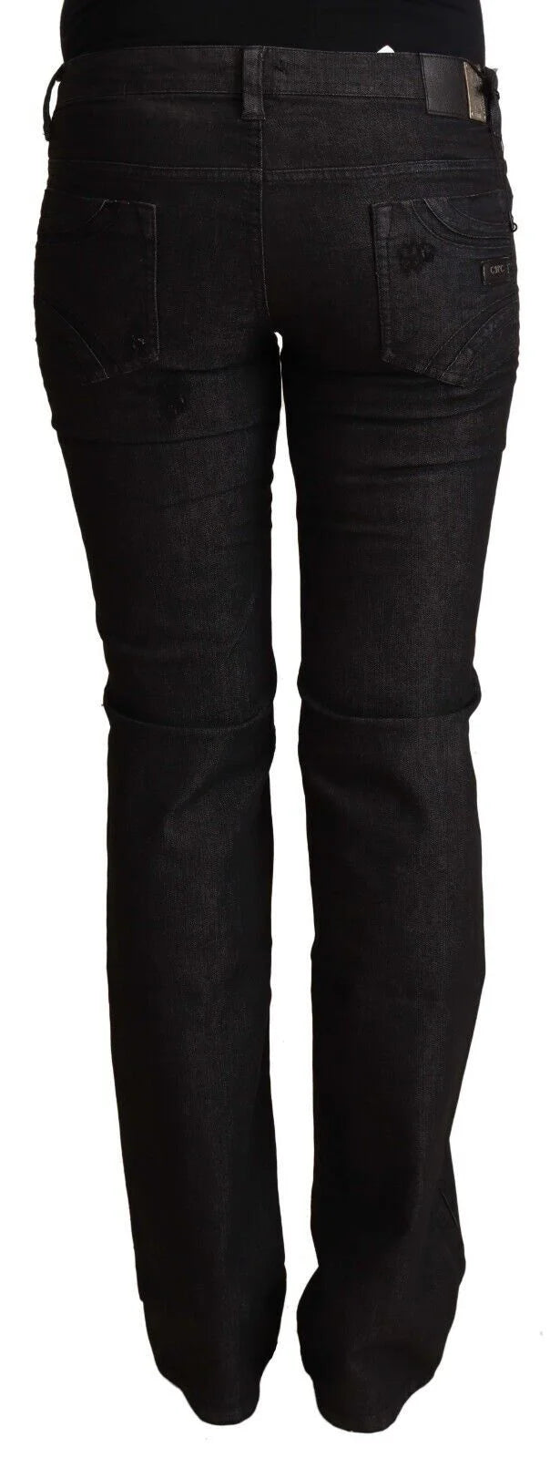 Costume National Black Cotton Low Waist Skinny Jeans - Jeans