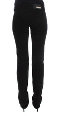 Costume National Black Cotton Slim Fit Bootcut Jeans - Jeans