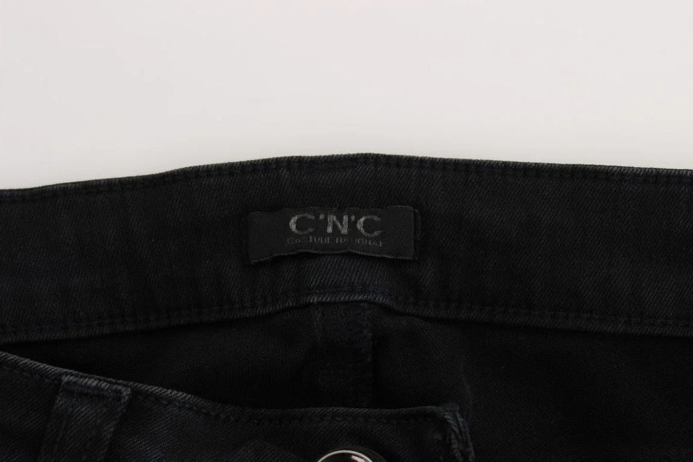 Costume National Black Cotton Slim Fit Denim Jeans - W26 - Jeans