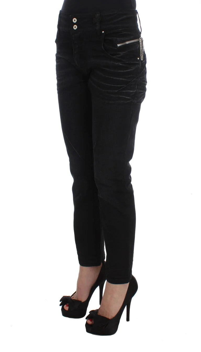 Costume National Black Cotton Slouchy Slims Fit Jeans - W26 - Jeans