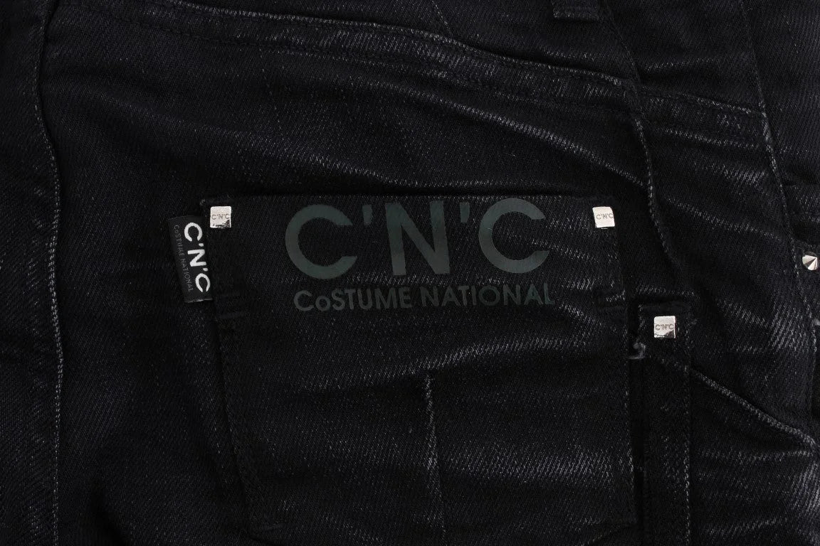 Costume National Black Cotton Slouchy Slims Fit Jeans - W26 - Jeans