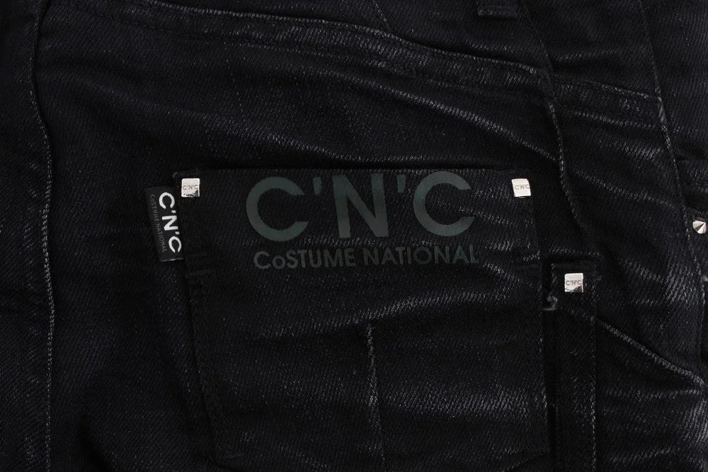 Costume National Black Cotton Slouchy Slims Fit Jeans - W26 - Jeans