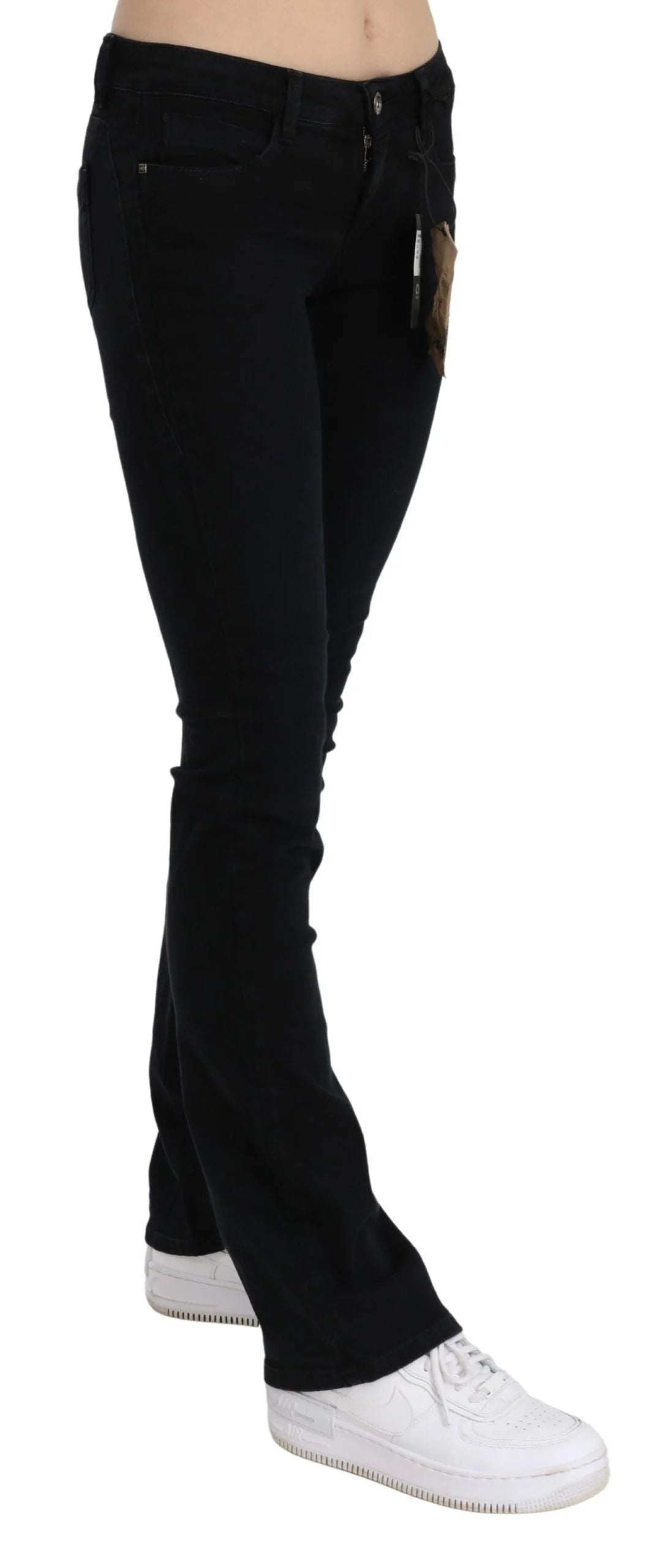 Costume National Black Low Waist Skinny Denim Cotton Jeans - W26 - Jeans