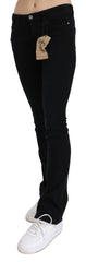 Costume National Black Low Waist Skinny Denim Cotton Jeans - W26 - Jeans