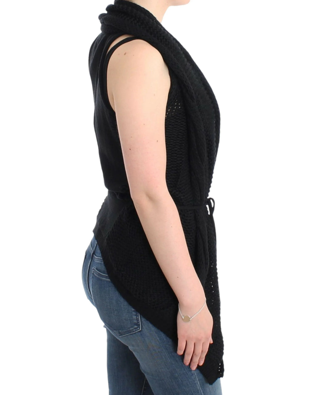 Costume National Black sleeveless knitted cardigan - Cardigans