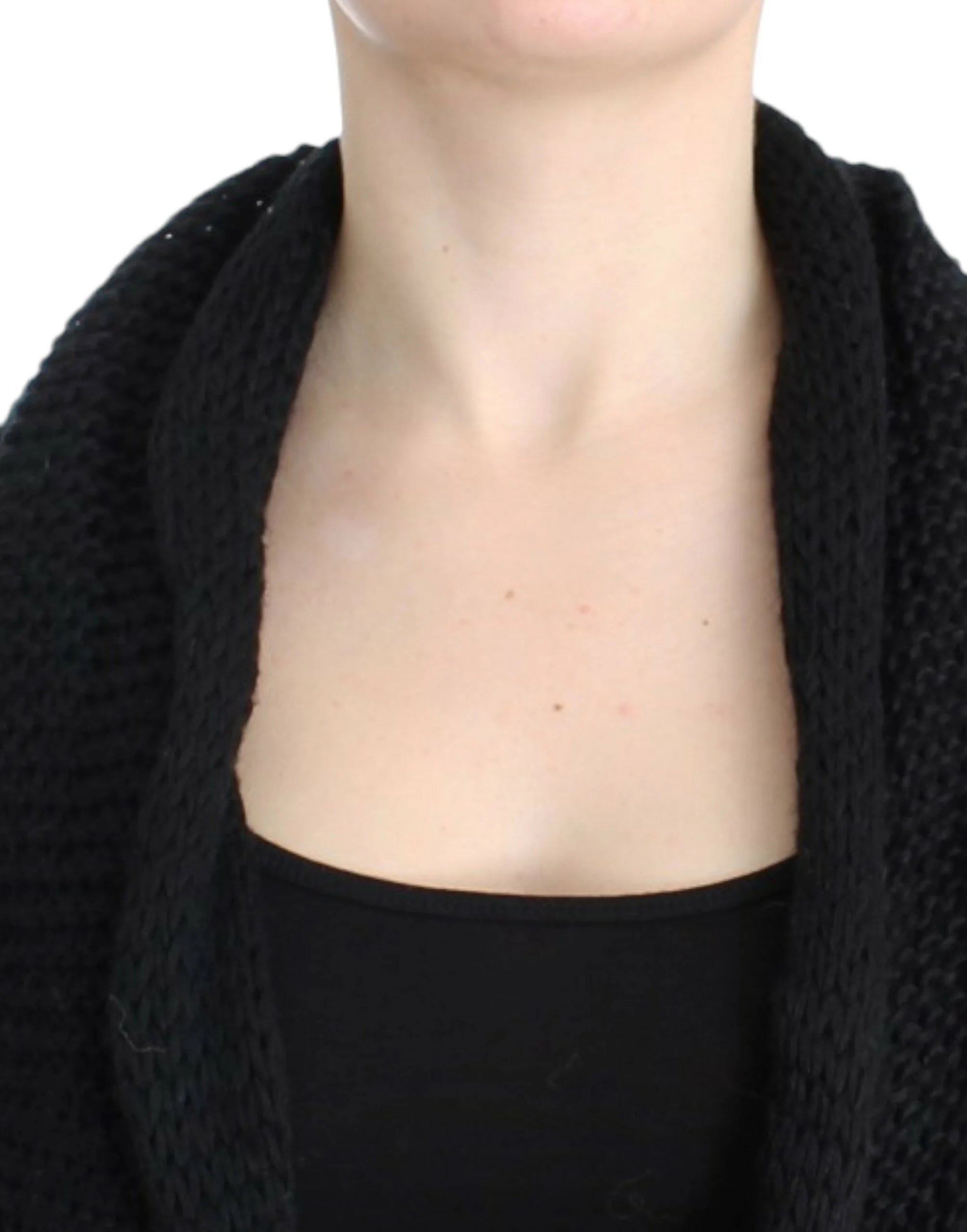 Costume National Black sleeveless knitted cardigan - Cardigans