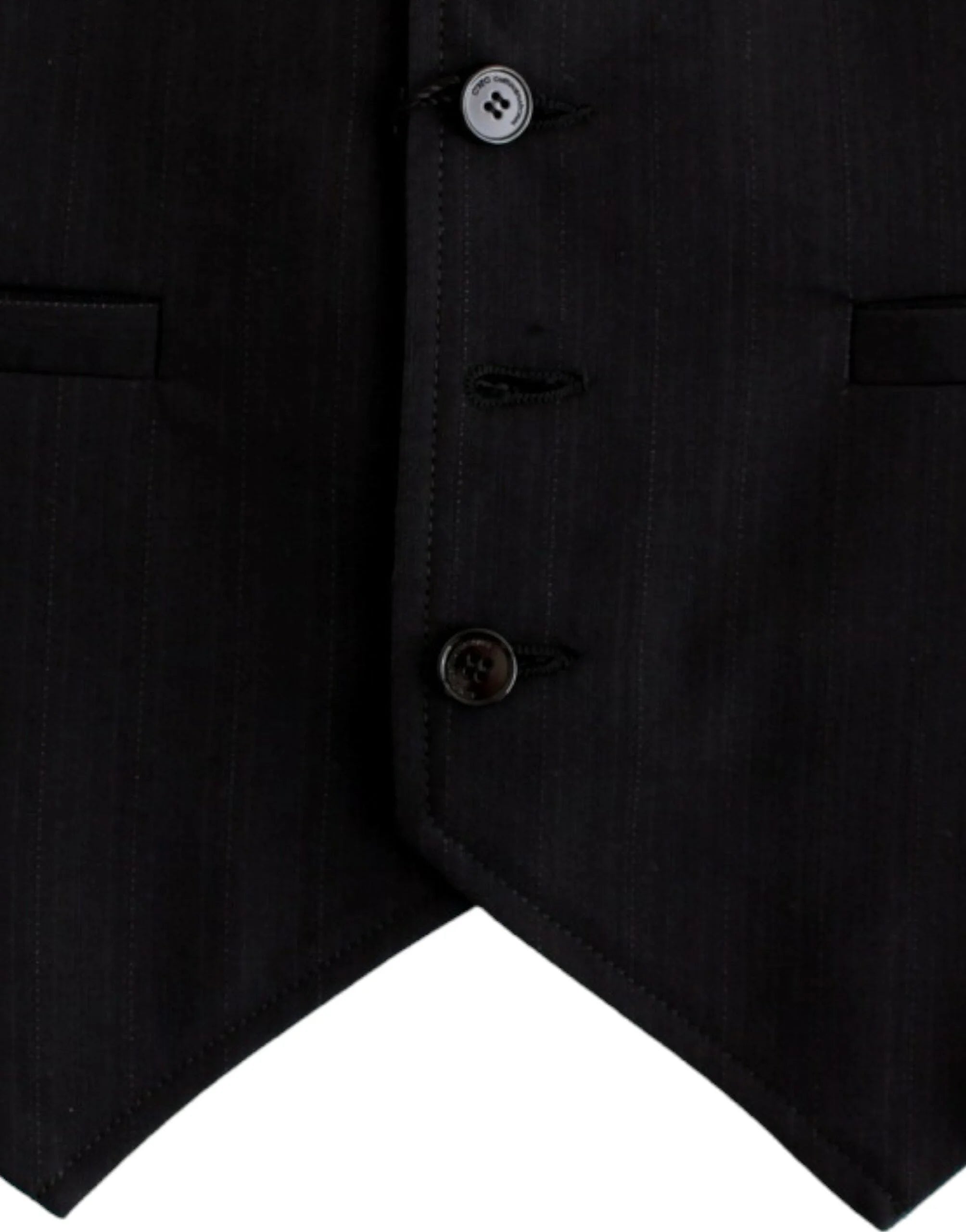 Costume National Black striped cotton casual vest - IT48 | M - Vests