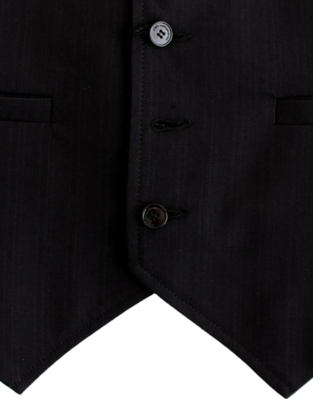 Costume National Black striped cotton casual vest - IT48 | M - Vests