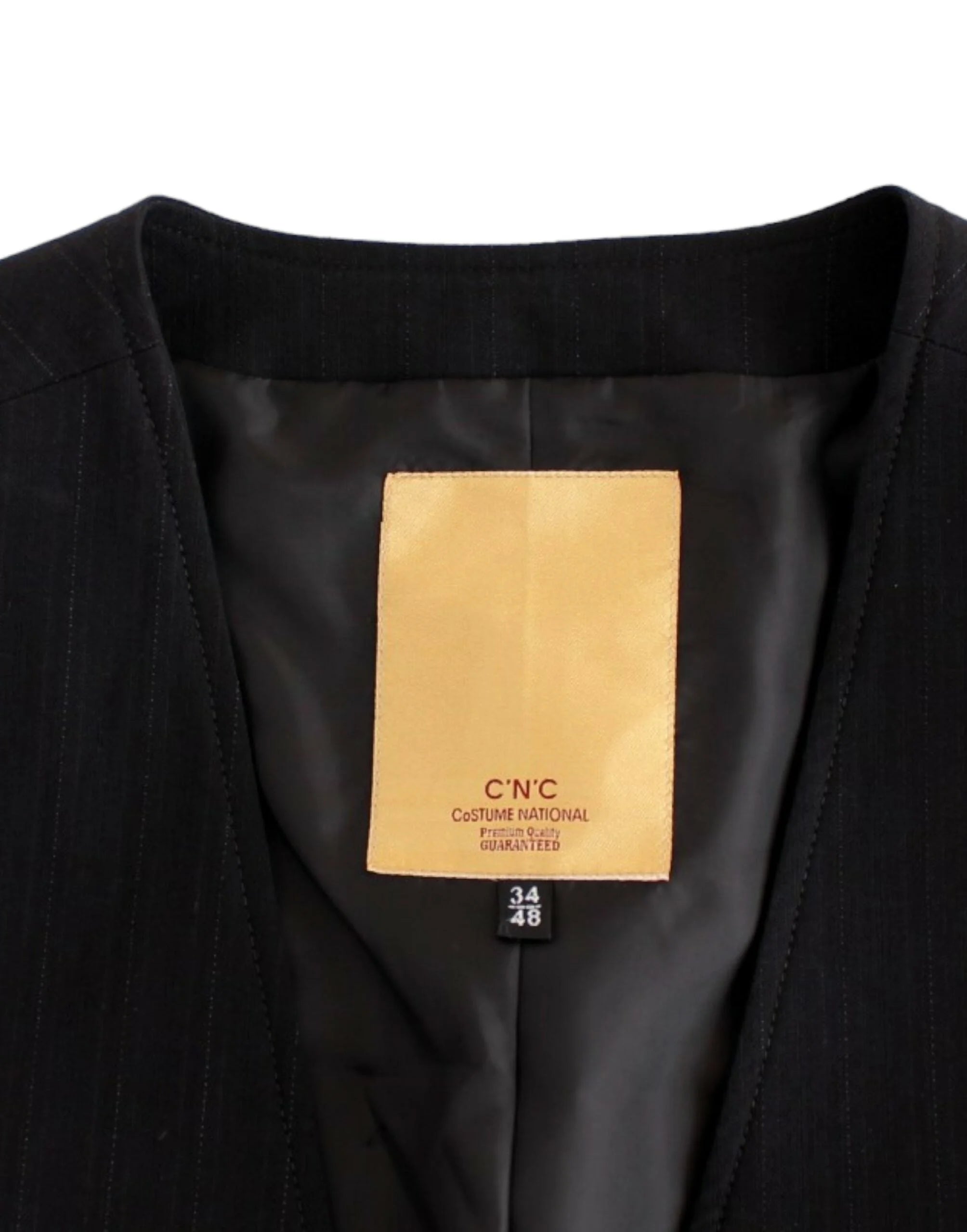 Costume National Black striped cotton casual vest - IT48 | M - Vests