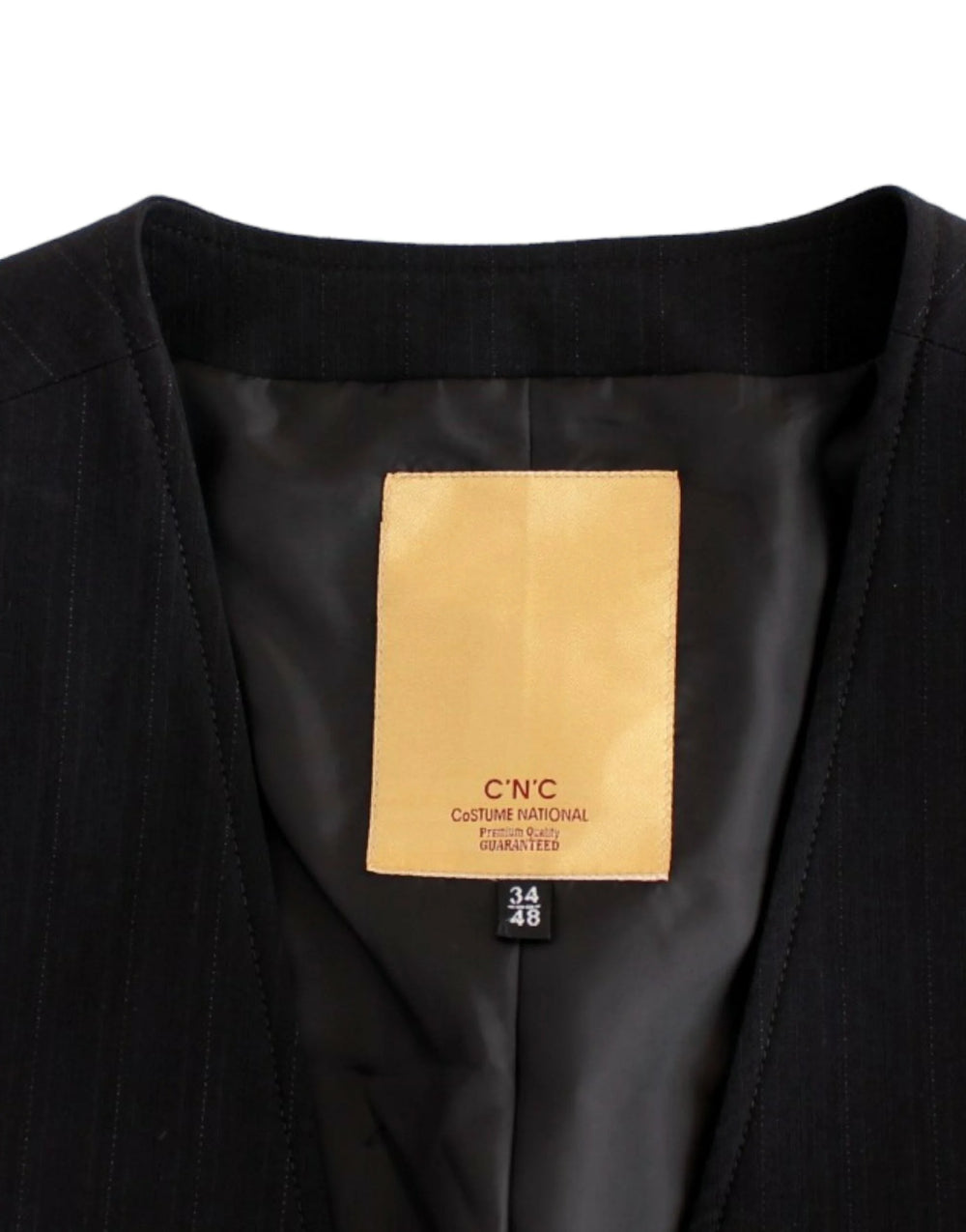 Costume National Black striped cotton casual vest - IT48 | M - Vests