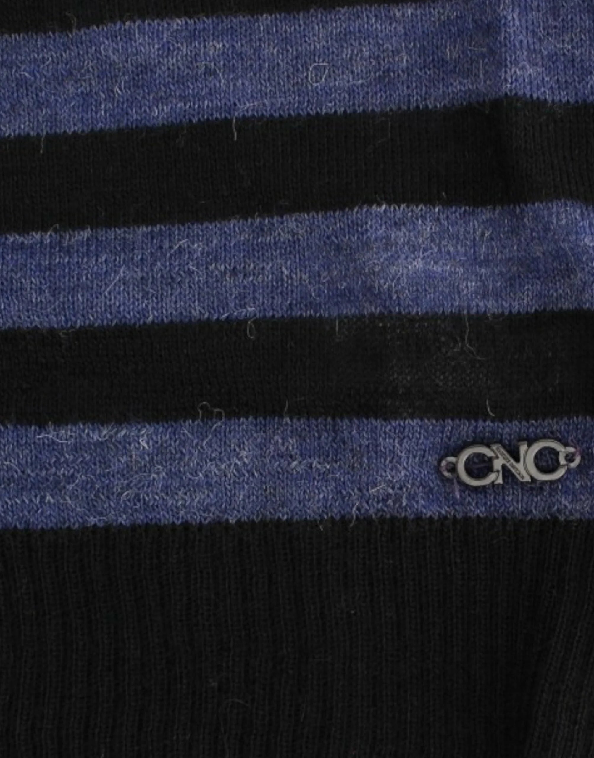 Costume National Black striped V-neck sweater - M - Sweaters