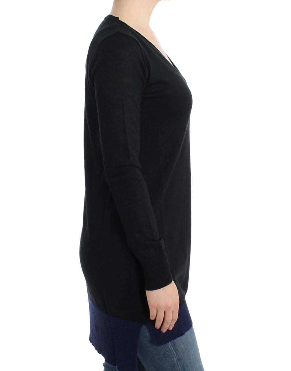 Costume National Black V-neck lightweight sweater - M - Sweaters