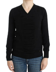 Costume National Black V-neck wool sweater - XS - Sweaters