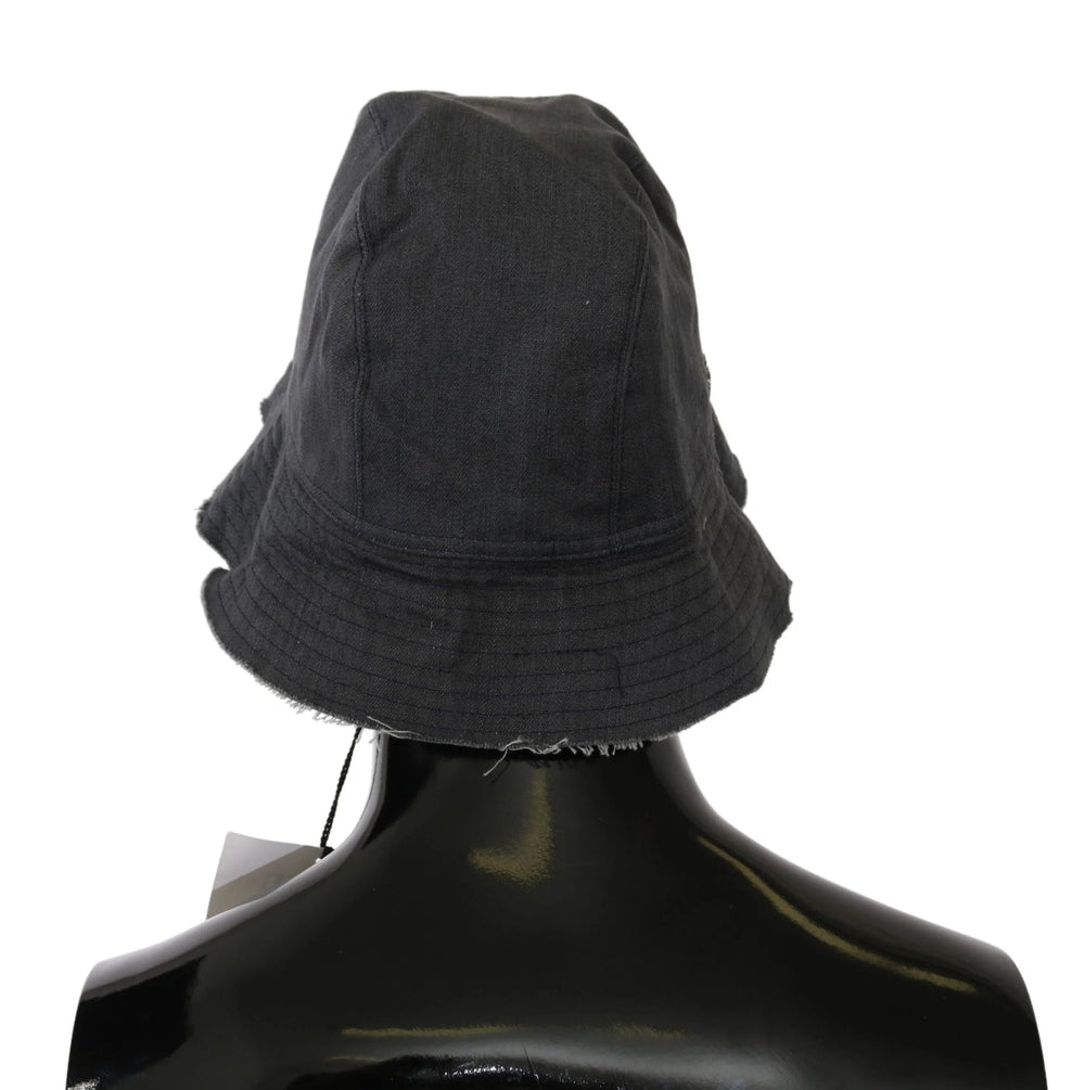 Costume National Black Washed Wide Brim Outdoor Bucket Hat - Bucket Hats