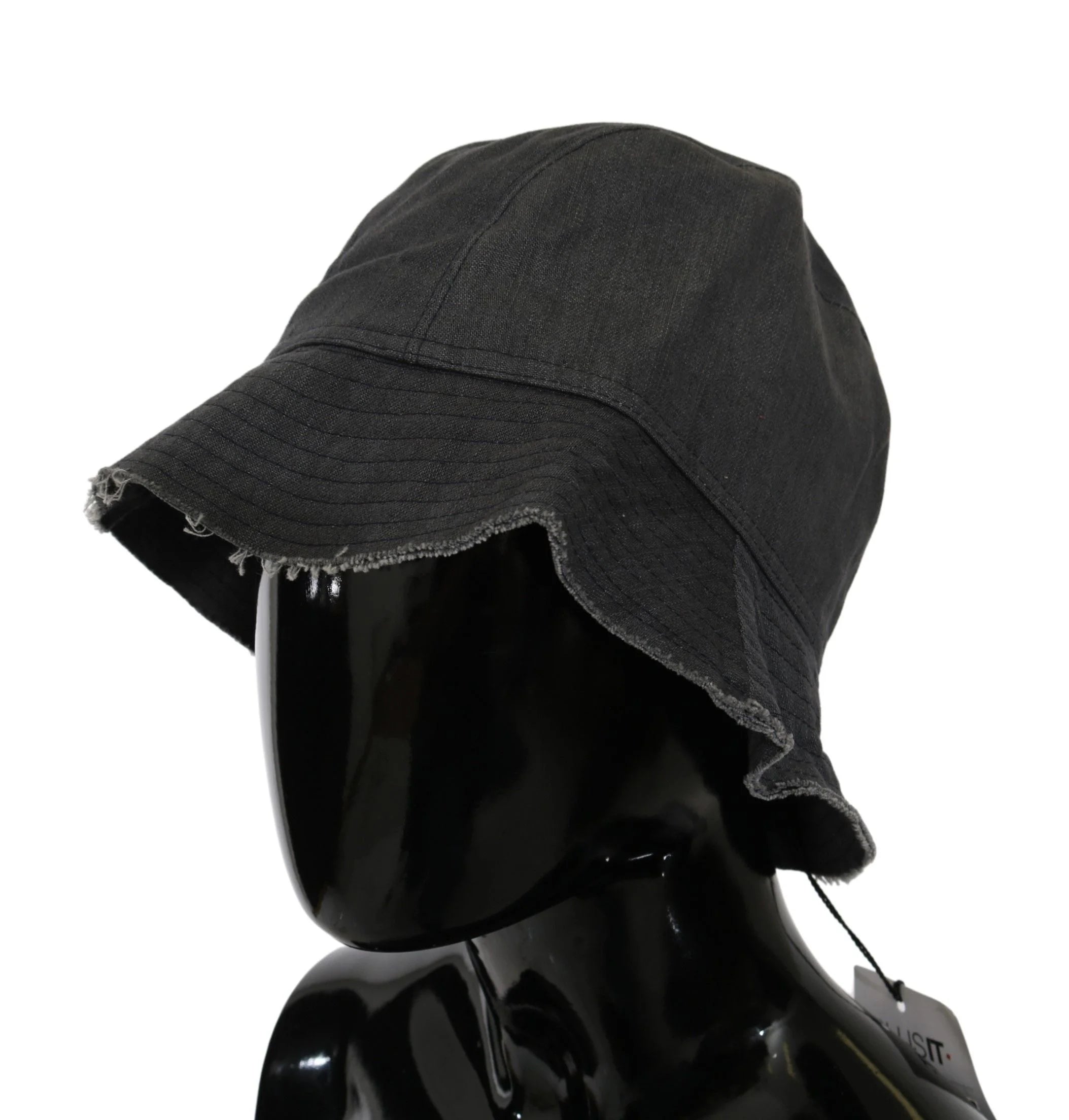 Costume National Black Washed Wide Brim Outdoor Bucket Hat - Bucket Hats