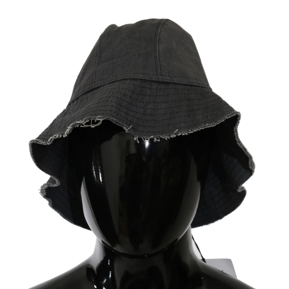 Costume National Black Washed Wide Brim Outdoor Bucket Hat - Bucket Hats