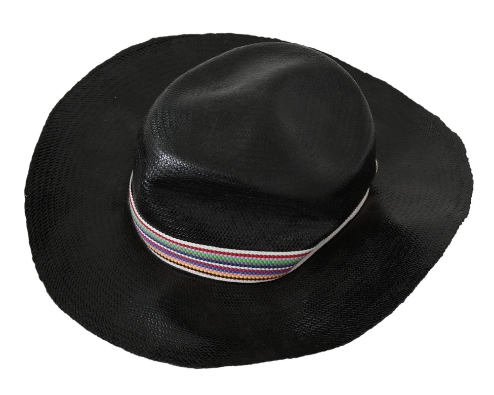Costume National Black Wide Brim Cowboy Solid Hat - 58 cm|M - Sun Hats