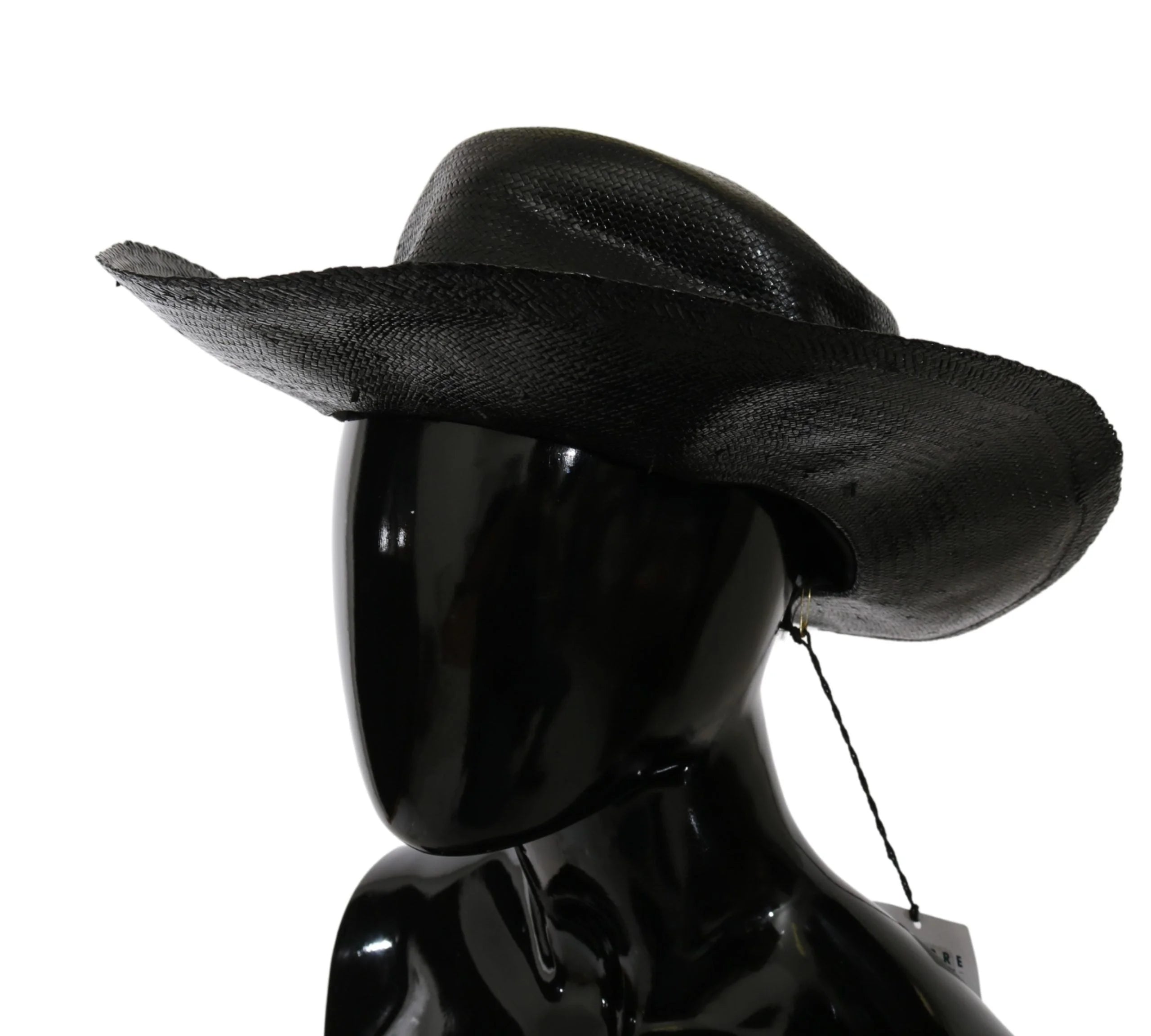 Costume National Black Wide Brim Cowboy Solid Hat - 58 cm|M - Sun Hats