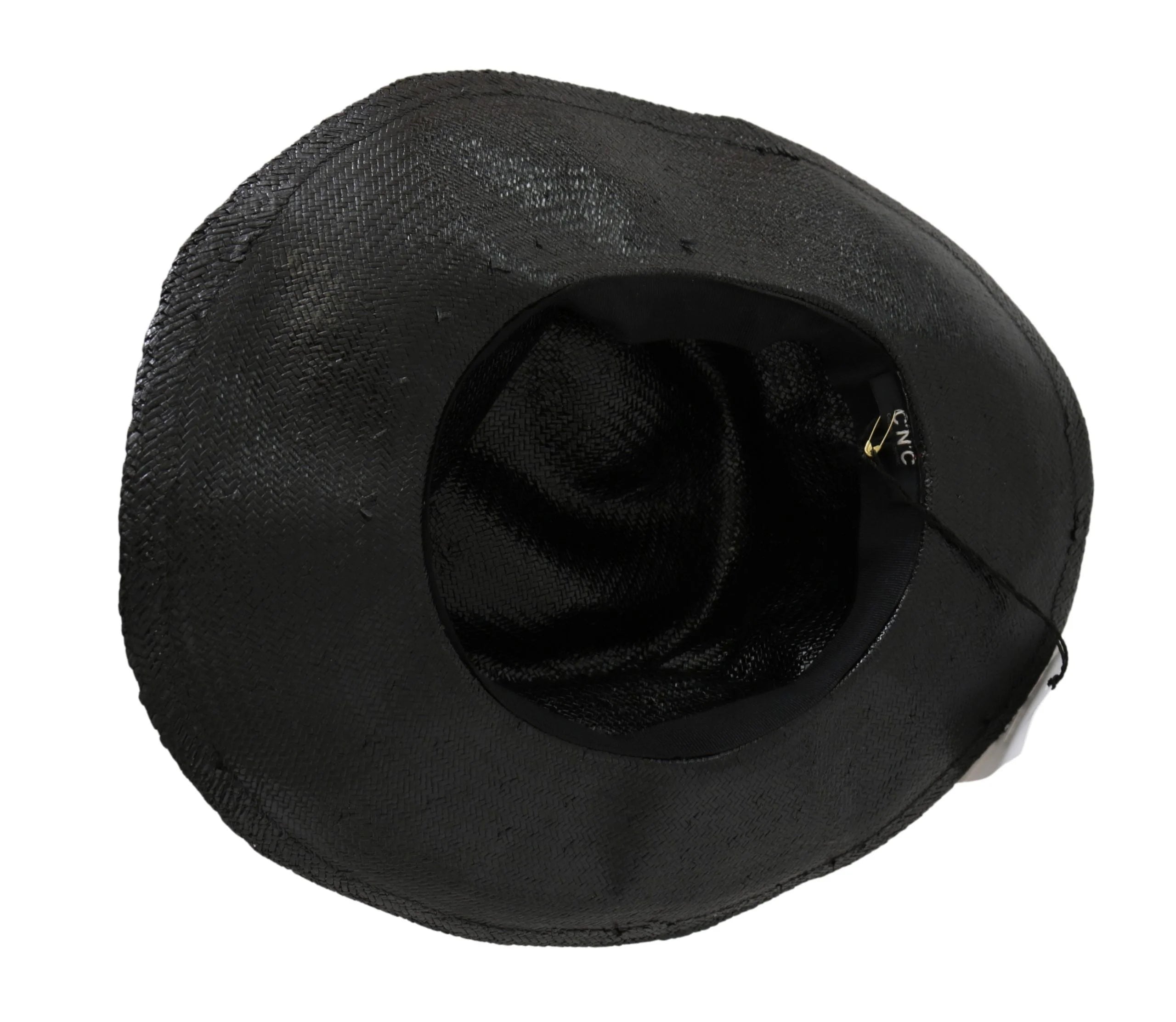 Costume National Black Wide Brim Cowboy Solid Hat - 58 cm|M - Sun Hats