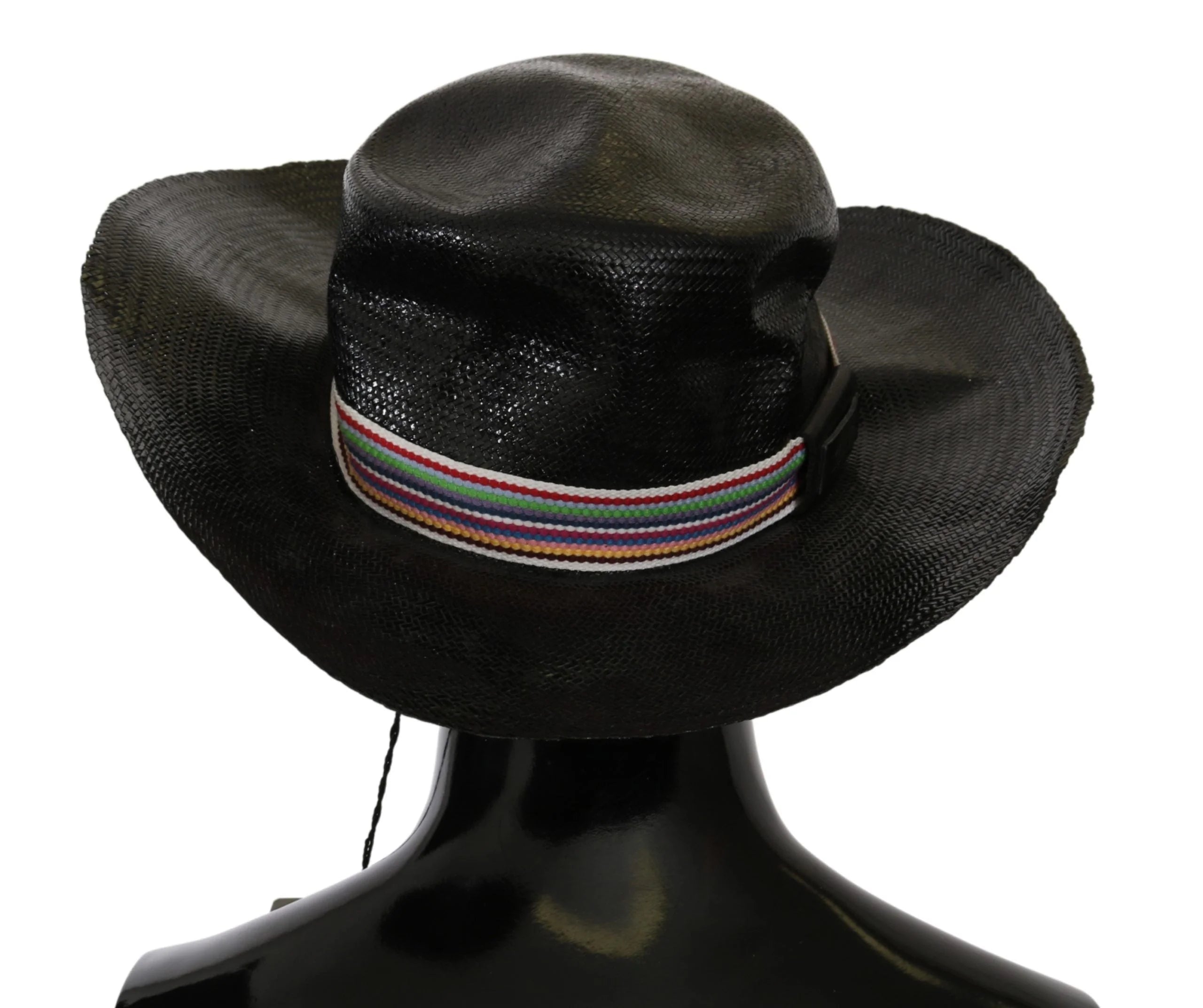 Costume National Black Wide Brim Cowboy Solid Hat - 58 cm|M - Sun Hats