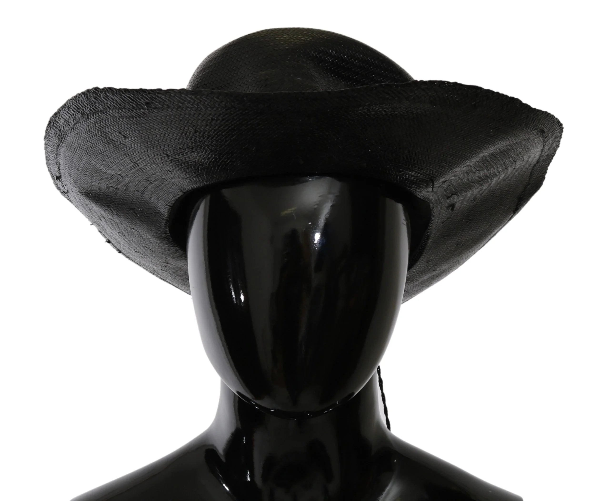 Costume National Black Wide Brim Cowboy Solid Hat - 58 cm|M - Sun Hats