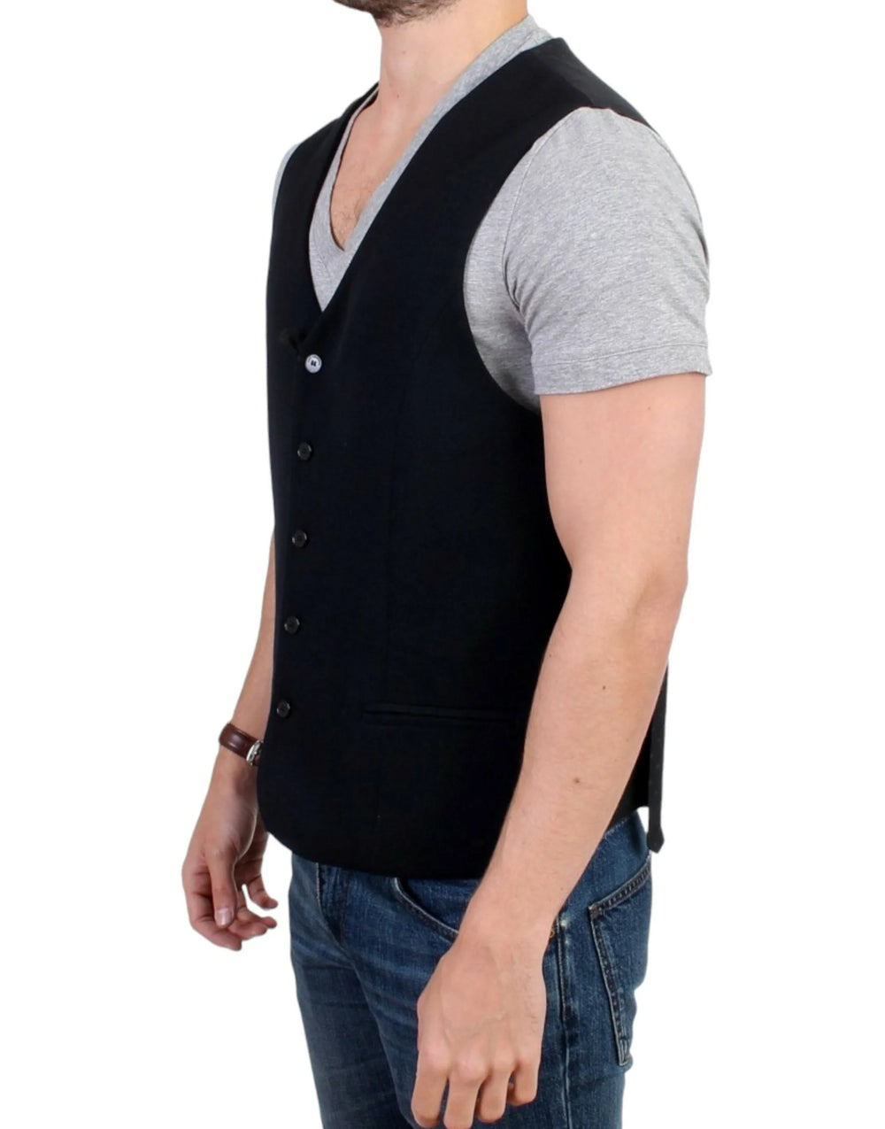 Costume National Black wool blend casual vest - IT48 | M - Vests