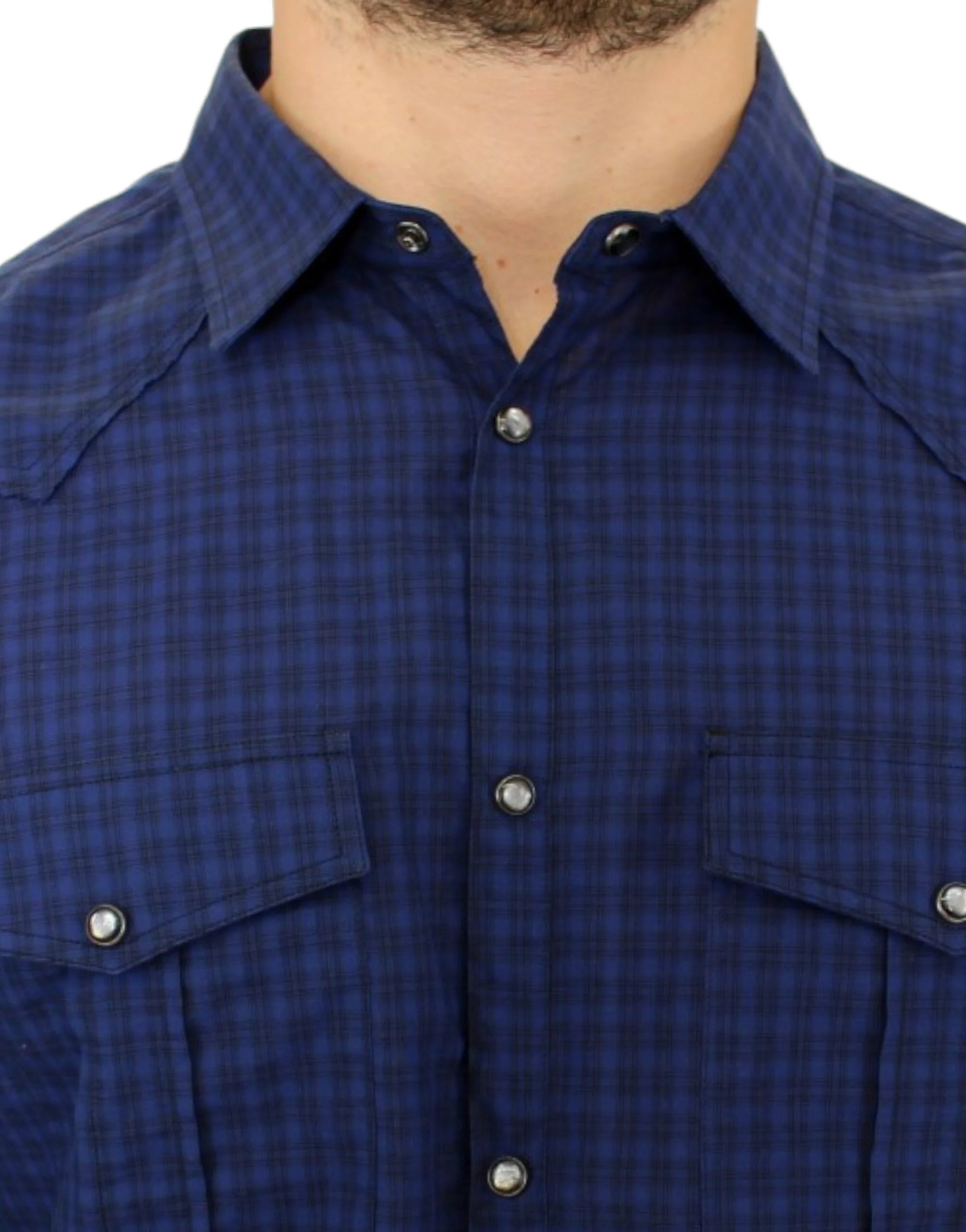 Costume National Blue checkered cotton shirt - IT48 | M - Shirts