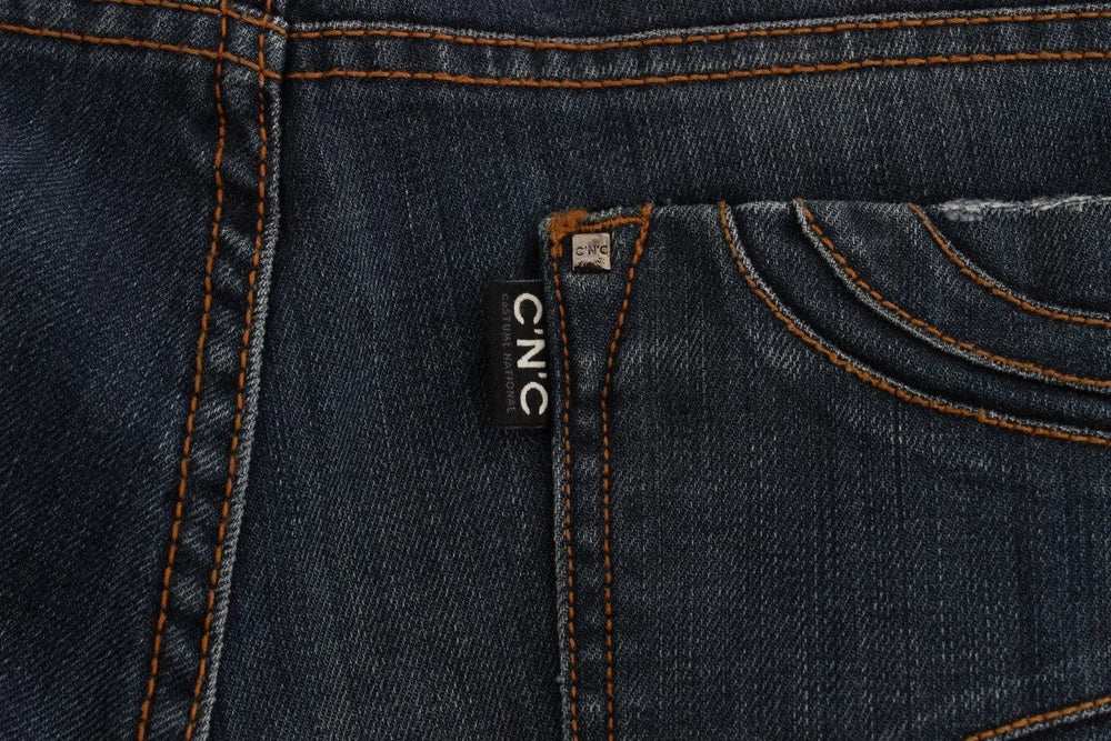 Costume National Blue Cotton Blend Bootcut Jeans - W26 - Jeans