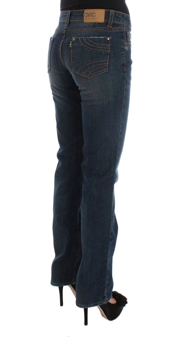 Costume National Blue Cotton Blend Bootcut Jeans - W26 - Jeans