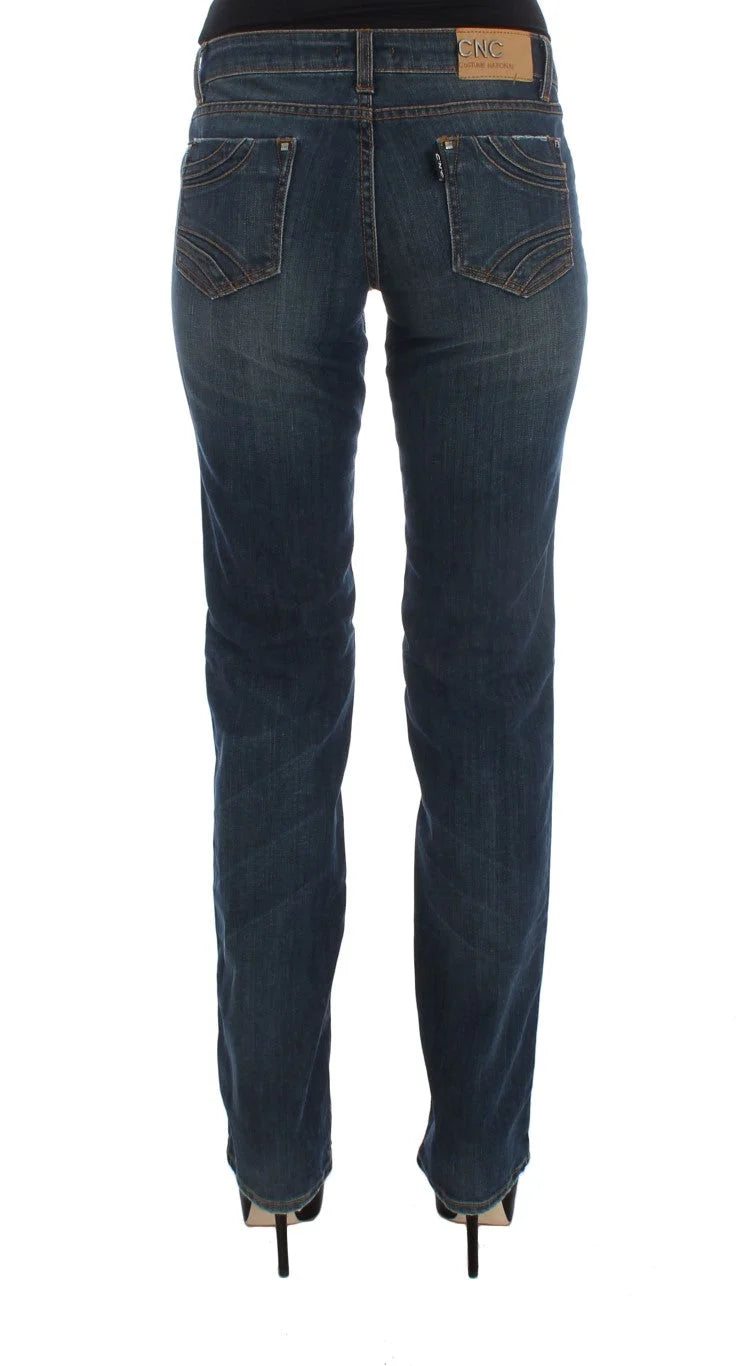 Costume National Blue Cotton Blend Bootcut Jeans - W26 - Jeans