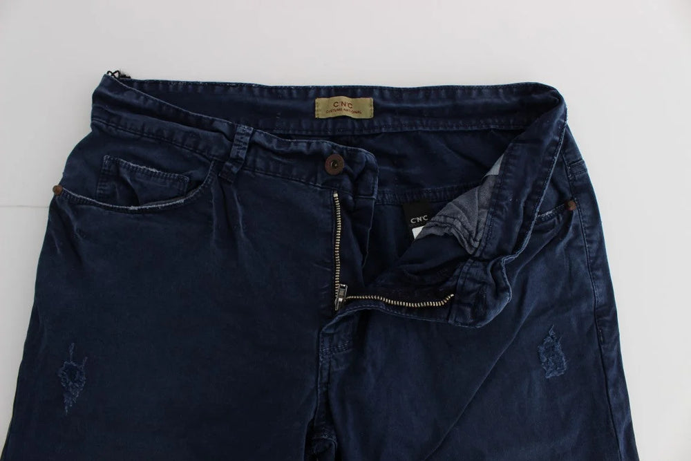 Costume National Blue Cotton Blend Denim Jeans - Jeans