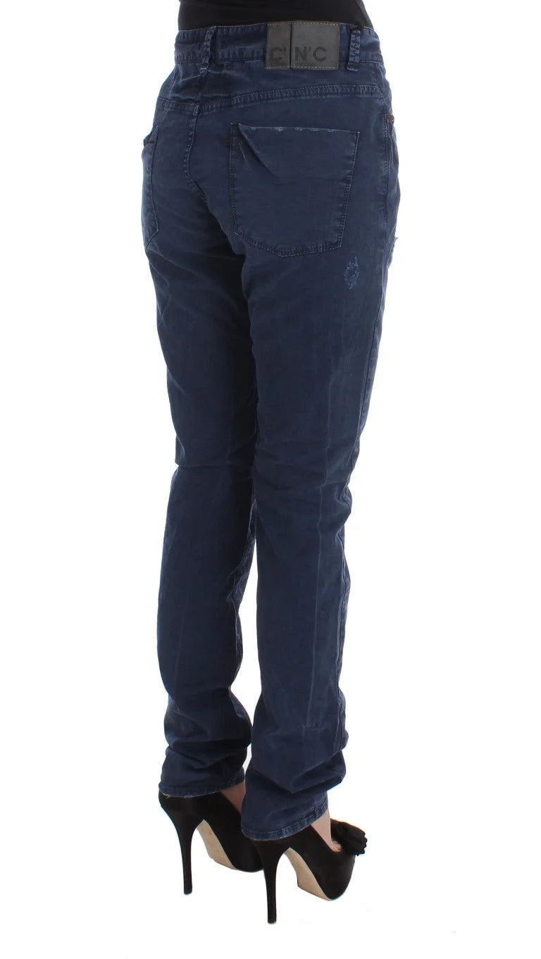 Costume National Blue Cotton Blend Denim Jeans - Jeans