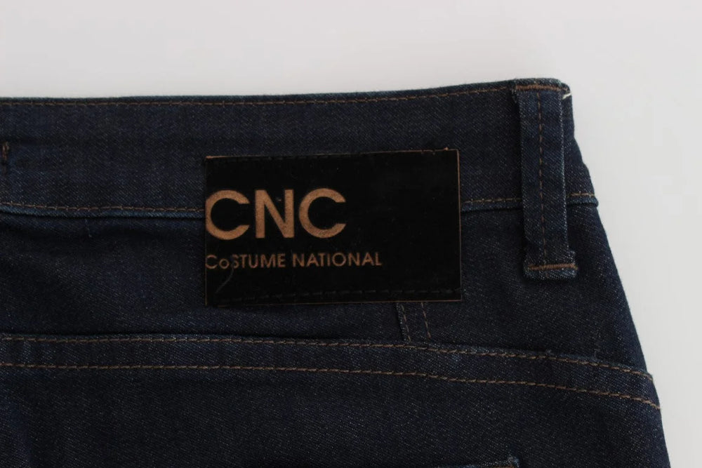 Costume National Blue Cotton Blend Slim Fit Jeans - W26 - Jeans